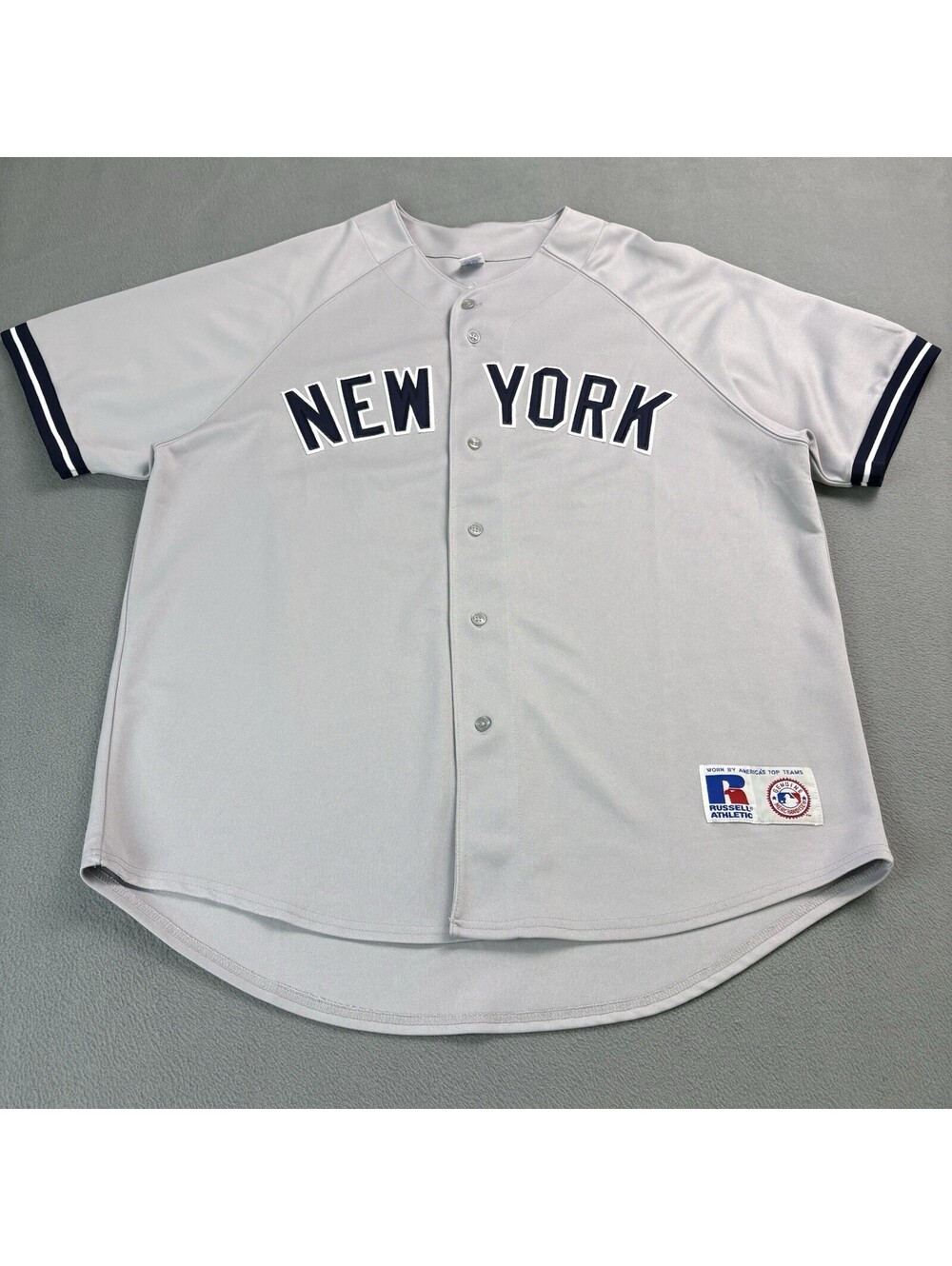 Vintage New York Yankees Alfonso Soriano 12 MLB Baseball Jersey XL Gray Russell